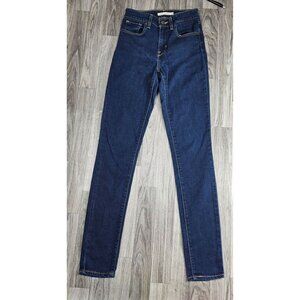 Levi Strauss & Co 721 Womens Size 24 High Rise Skinny Denim Blue Jeans